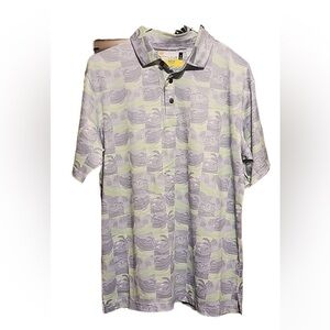 Jack Nicklaus Men's Printed Polo Shirt - Gray/Green Size S